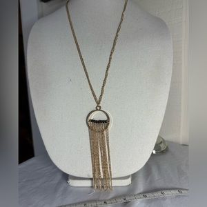 Minimalist modern goldtone chain necklace
